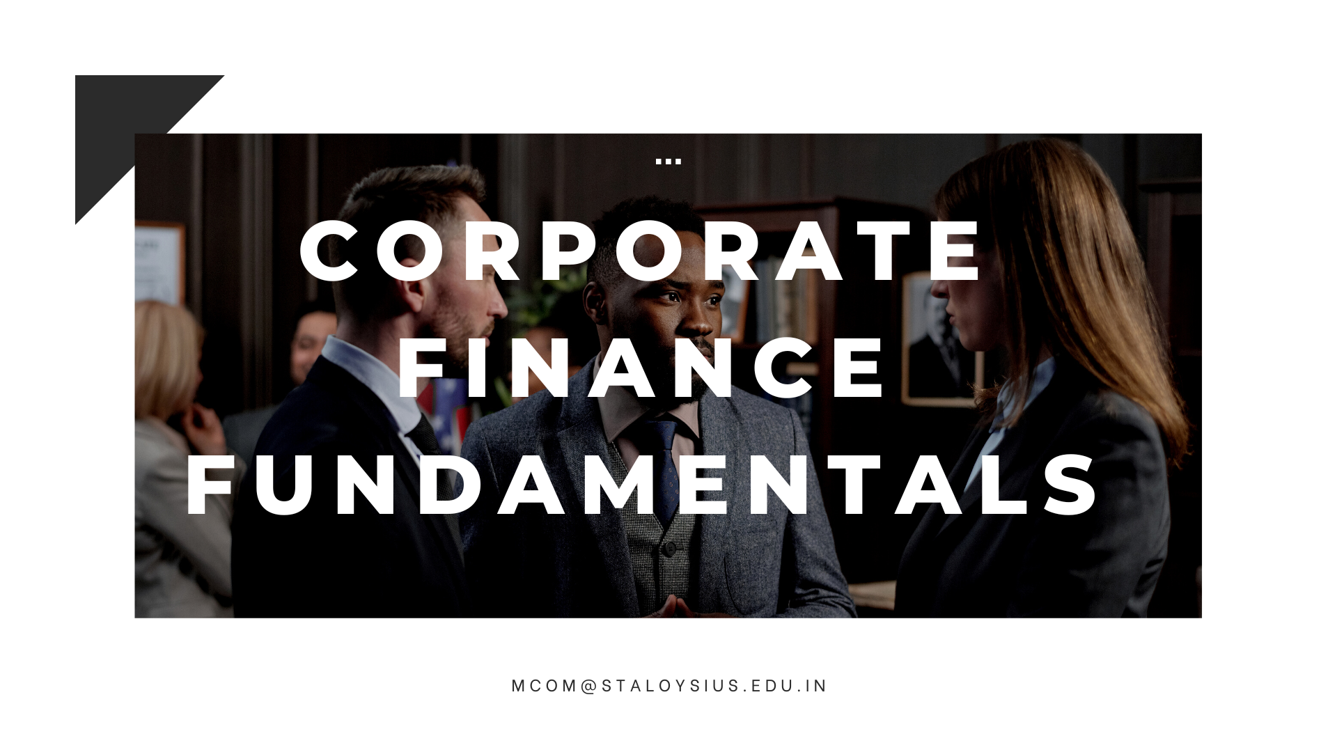 23090 Corporate Finance Fundamentals
